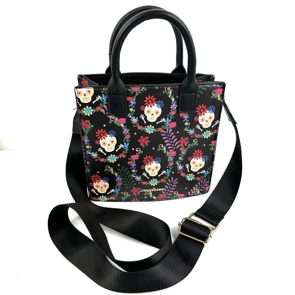 Like‎ Dreams Handbag Sugar Skull Day of the Dead Two Way Wear Purse Brand NEW